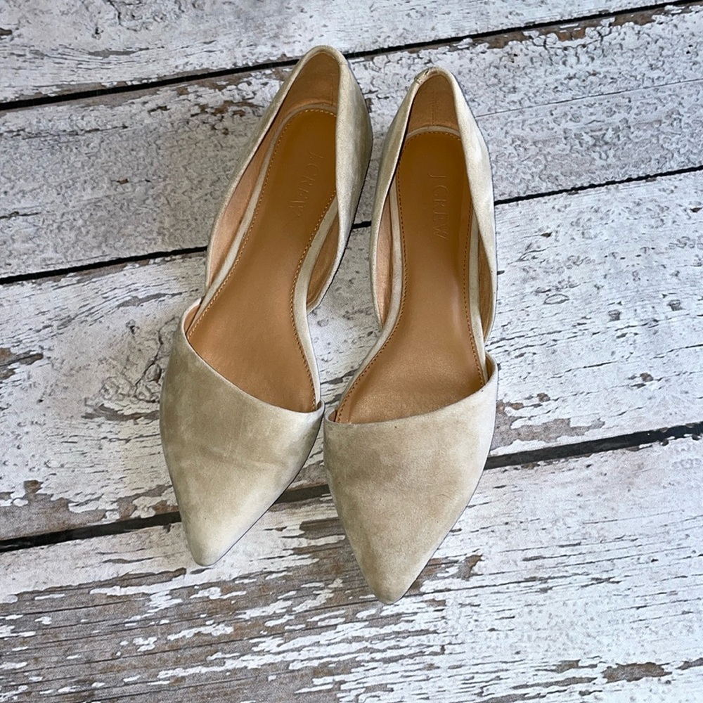 J. Crew Pointed toe suede flats - Sz 7.5
